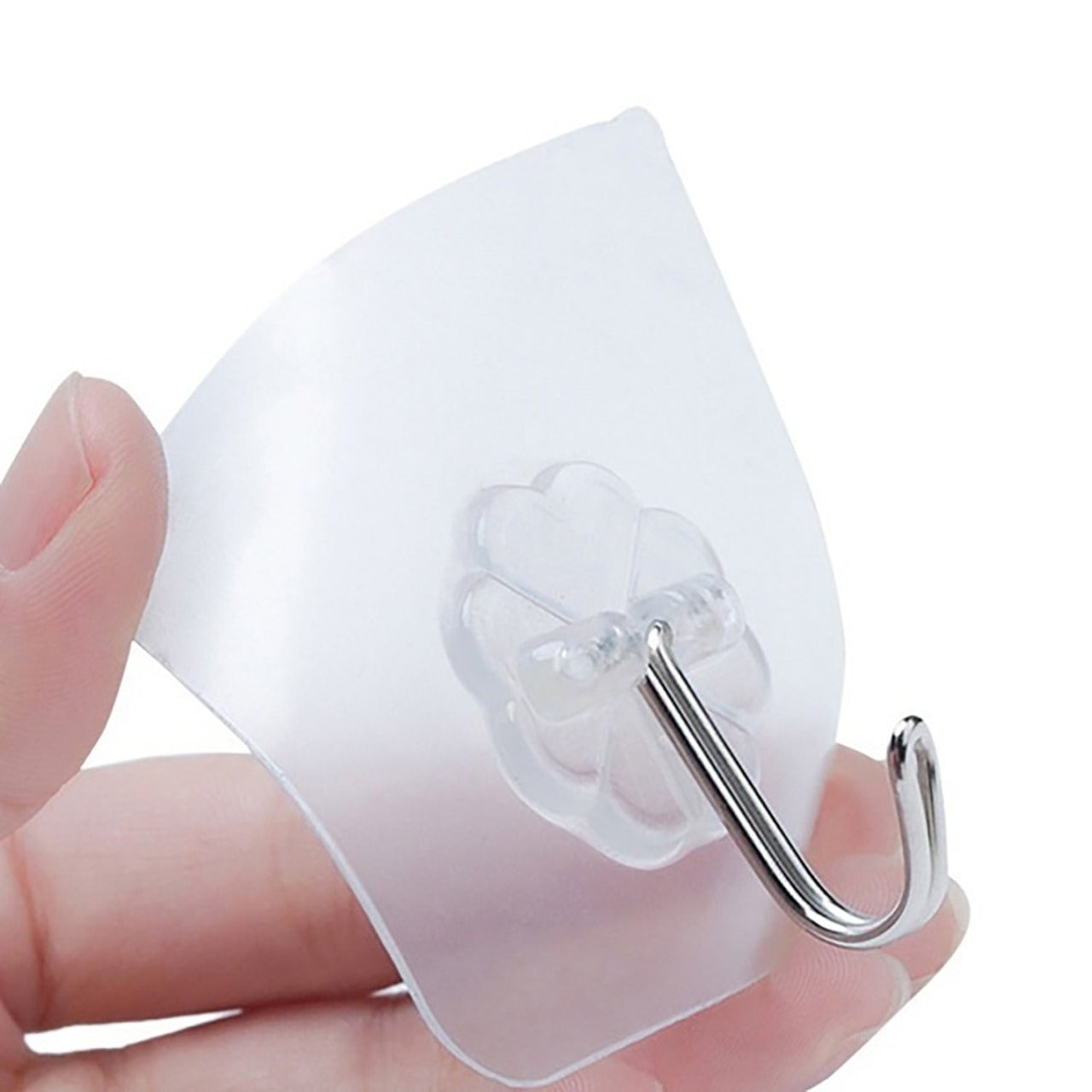 100 Pcs Heavy Duty Stainless Steel Self-Adhesive Wall Hooks