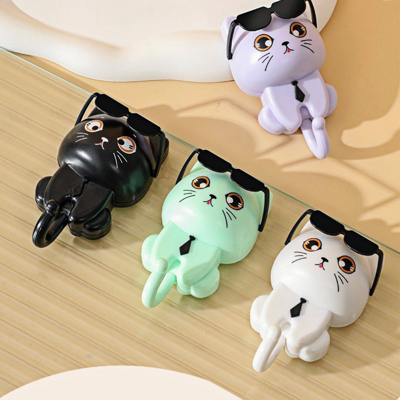 Cat Hook For Wall Cute Cat Key Hook With Sunglasses (1 Pc)