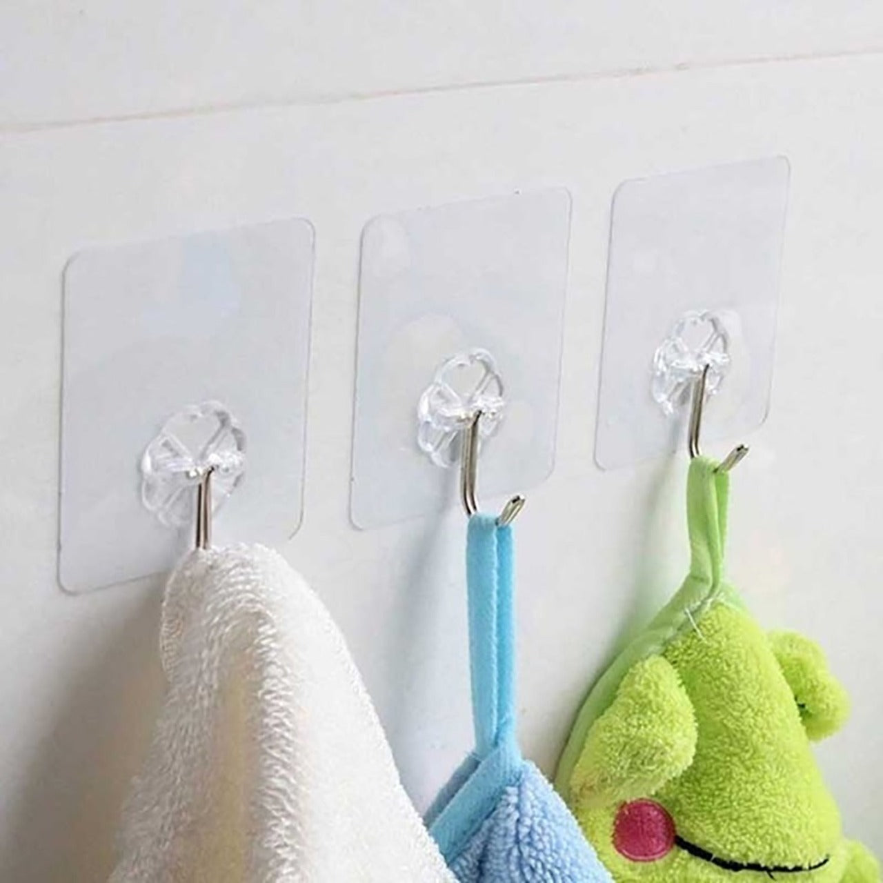 100 Pcs Heavy Duty Stainless Steel Self-Adhesive Wall Hooks