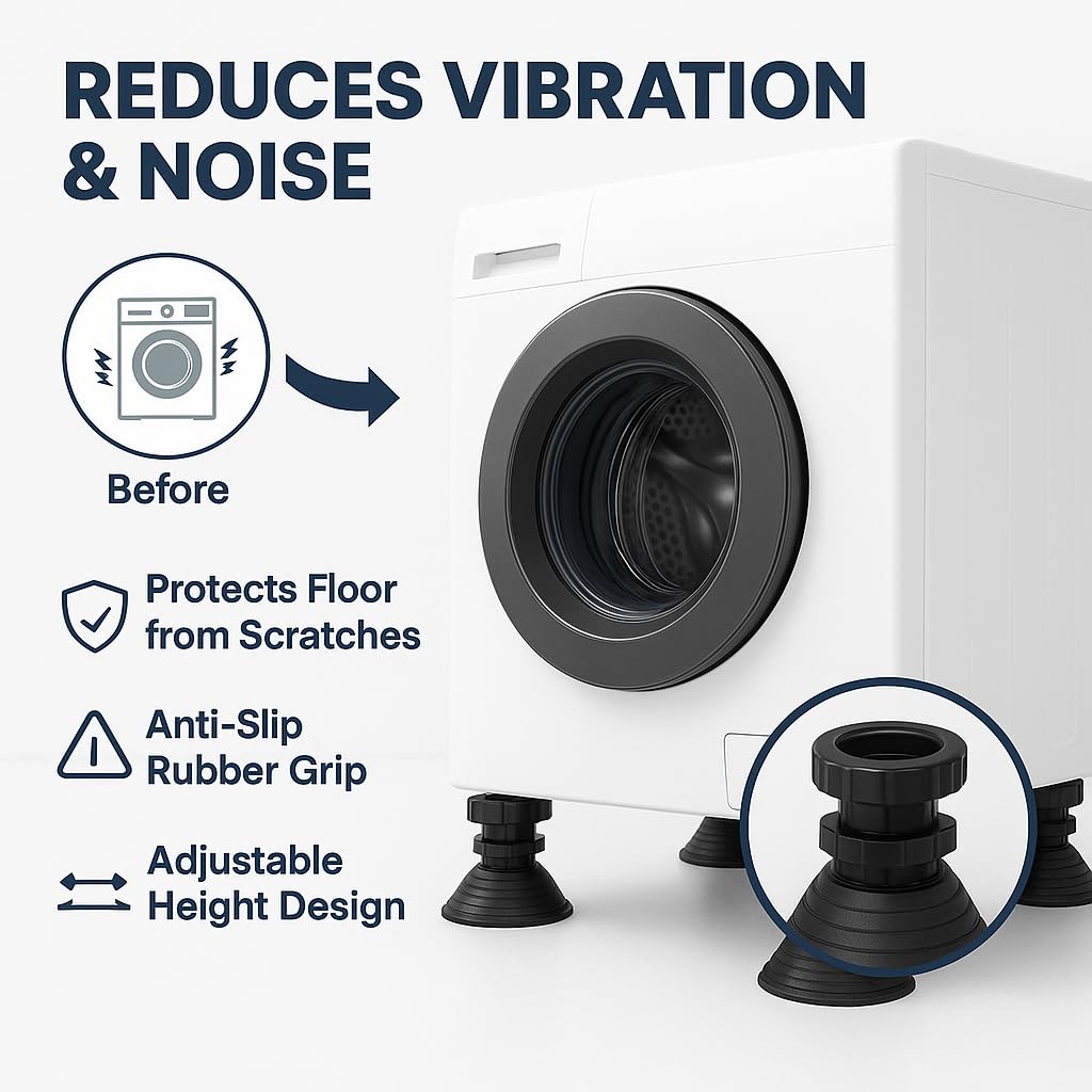 Adjustable Anti-Vibration Pads – Set of 4