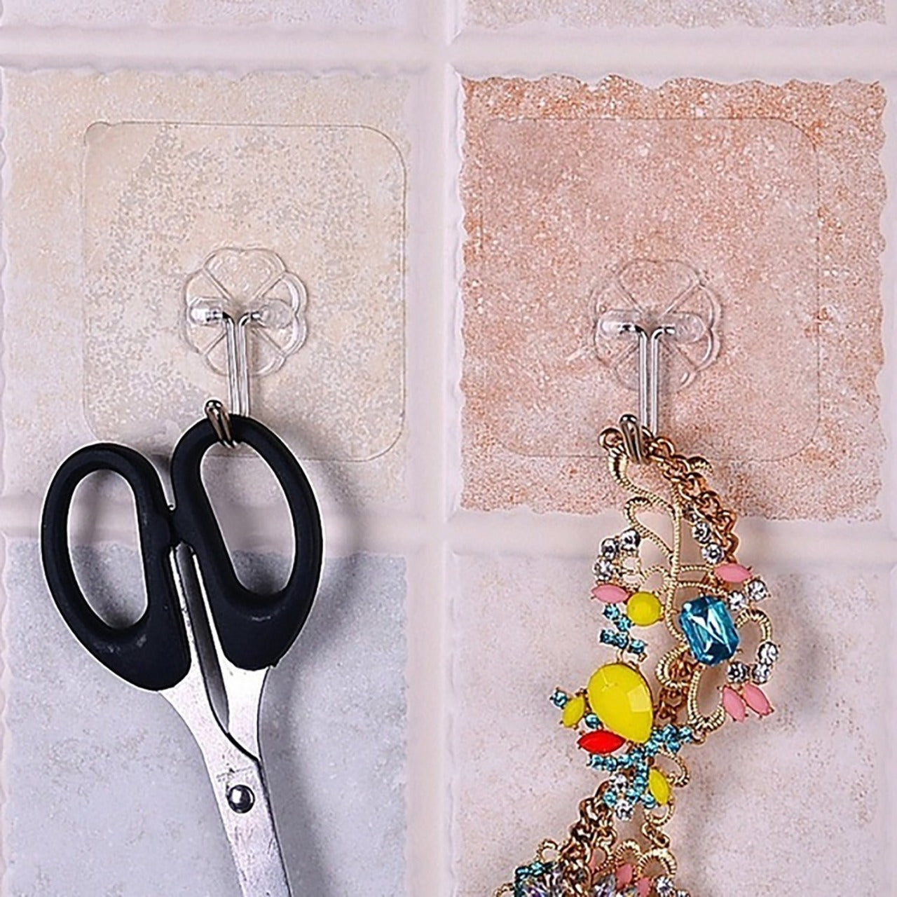 100 Pcs Heavy Duty Stainless Steel Self-Adhesive Wall Hooks