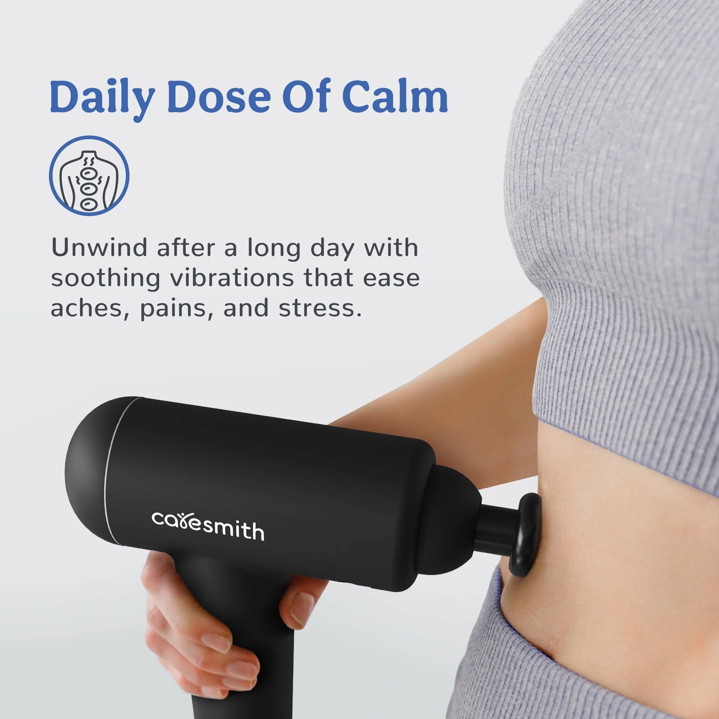 Portable Deep Tissue Massage Gun – 6 Speed, 4 Heads.