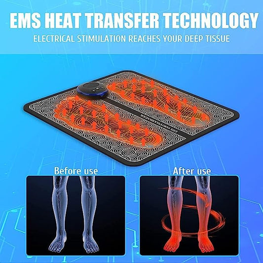 6931 Ems Foot Massager Electric Feet Massager Deep Kneading Circulation Foot Booster For Feet And Legs Muscle Stimulator Folding Portable Electric Massage Machine