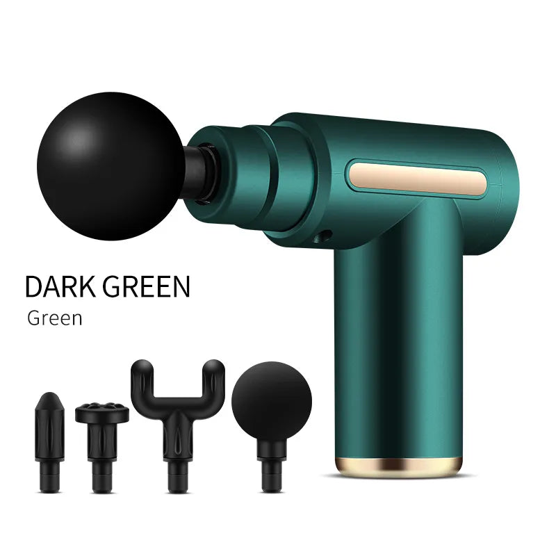 Portable Deep Tissue Massage Gun – 6 Speed, 4 Heads.