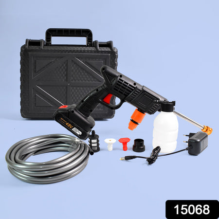 Car Washer Gun Wireless High Pressure Washer Water Spray Gun (48v With Small Box Small Adaptor 1 Set)