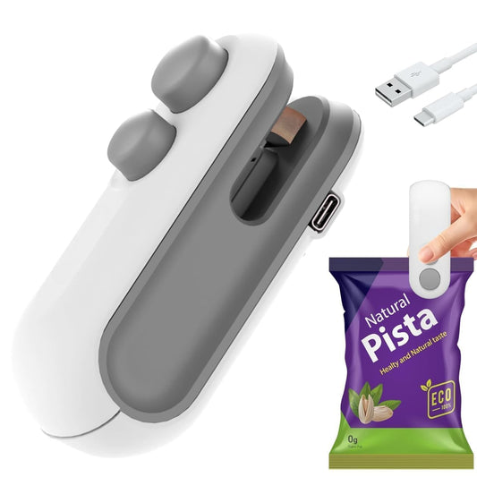 Portable Mini Bag Sealer | USB Rechargeable 2-in-1 with Cutter
