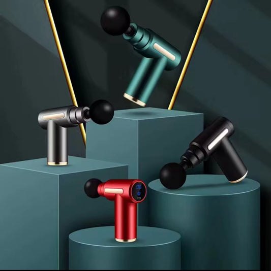 Portable Deep Tissue Massage Gun – 6 Speed, 4 Heads.