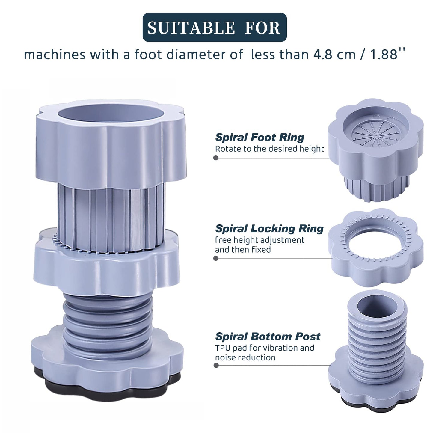 Appliance Anti-Vibration Support Pads (Pack of 4)