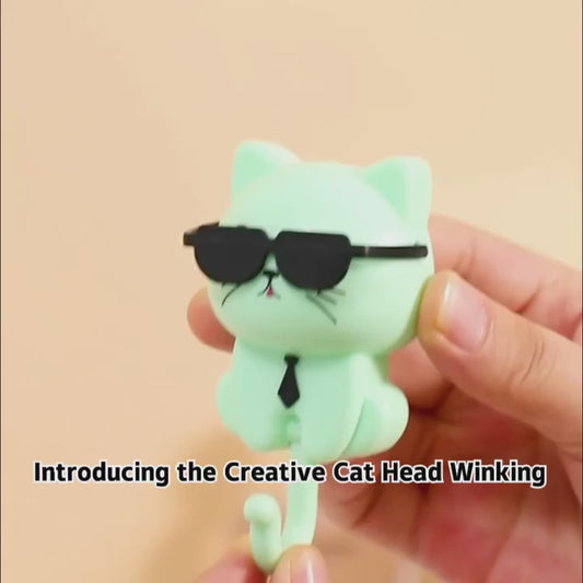Cat Hook For Wall Cute Cat Key Hook With Sunglasses (1 Pc)